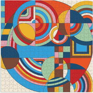 500 PIECE PUZZLE | FRANK LLOYD WRIGHT HOFFMAN HOUSE RUG-Fun and Games-RAINCOAST-Coriander