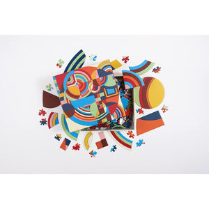 500 PIECE PUZZLE | FRANK LLOYD WRIGHT HOFFMAN HOUSE RUG-Fun and Games-RAINCOAST-Coriander