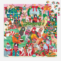 500 PIECE PUZZLE | MERRY CATMAS!-Puzzles-RAINCOAST-Coriander