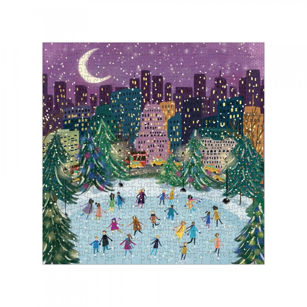 500 PIECE PUZZLE | MERRY MOONLIGHT SKATERS-Puzzles and Such-RAINCOAST-Coriander