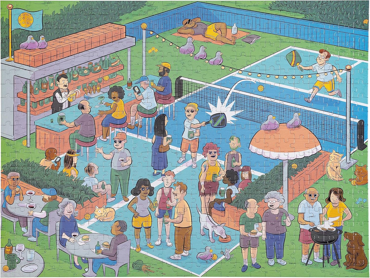 500 PIECE PUZZLE | PICKLEBALL-Puzzles and Such-HACHETTE BOOK GROUP-Coriander