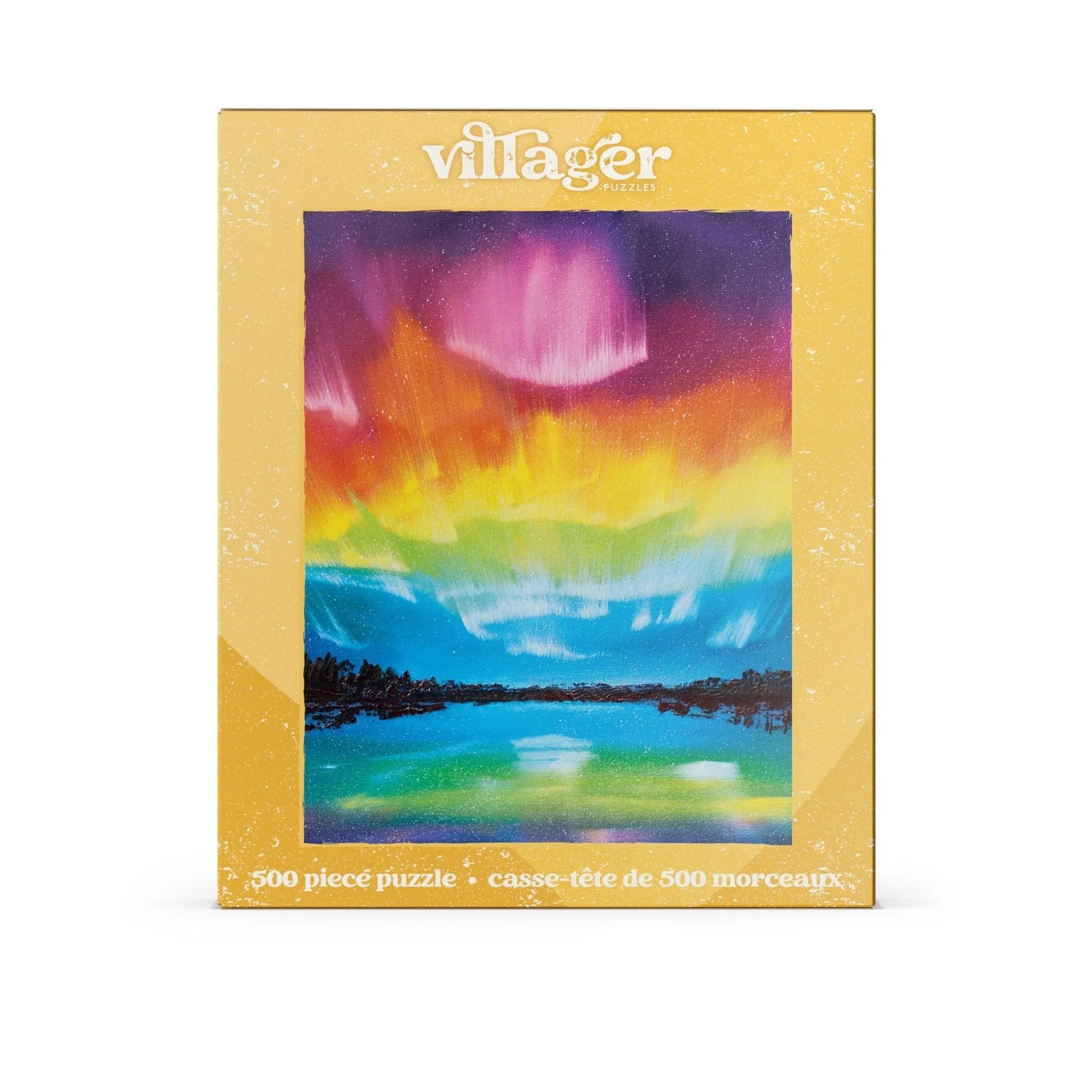 500 PIECE PUZZLE | RAINBOW NORTHERN LIGHTS-Puzzles-VILLAGER PUZZLES-Coriander