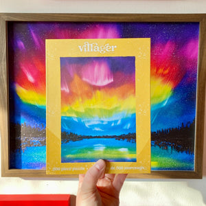 500 PIECE PUZZLE | RAINBOW NORTHERN LIGHTS-Puzzles-VILLAGER PUZZLES-Coriander
