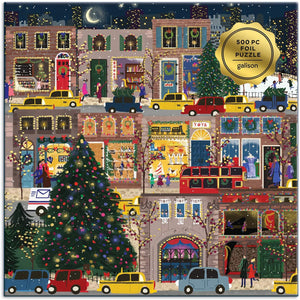 500 PIECE PUZZLE | WINTERY LIGHTS FOIL-Puzzles-RAINCOAST-Coriander