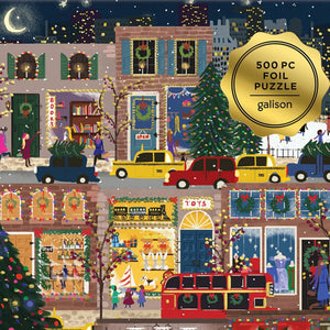 500 PIECE PUZZLE | WINTERY LIGHTS FOIL-Puzzles-RAINCOAST-Coriander