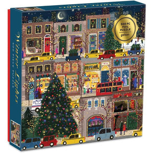 500 PIECE PUZZLE | WINTERY LIGHTS FOIL-Puzzles-RAINCOAST-Coriander