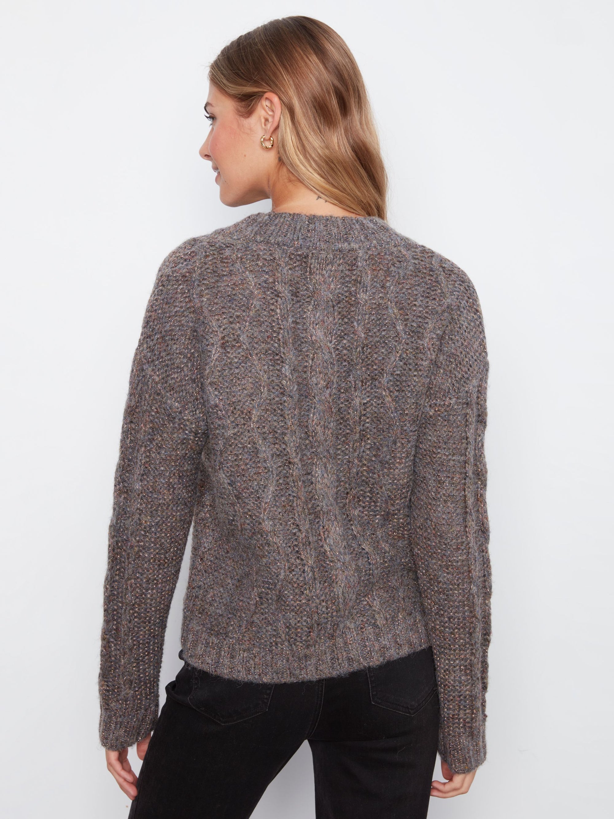 PULLOVER SWEATER | METALLIC FLEX YARN