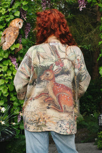 FLEECE COTTAGE CARDIGAN KIMONO JACKET | LOVELIGHT-Jackets & Sweaters-MARKET OF STARS-Coriander