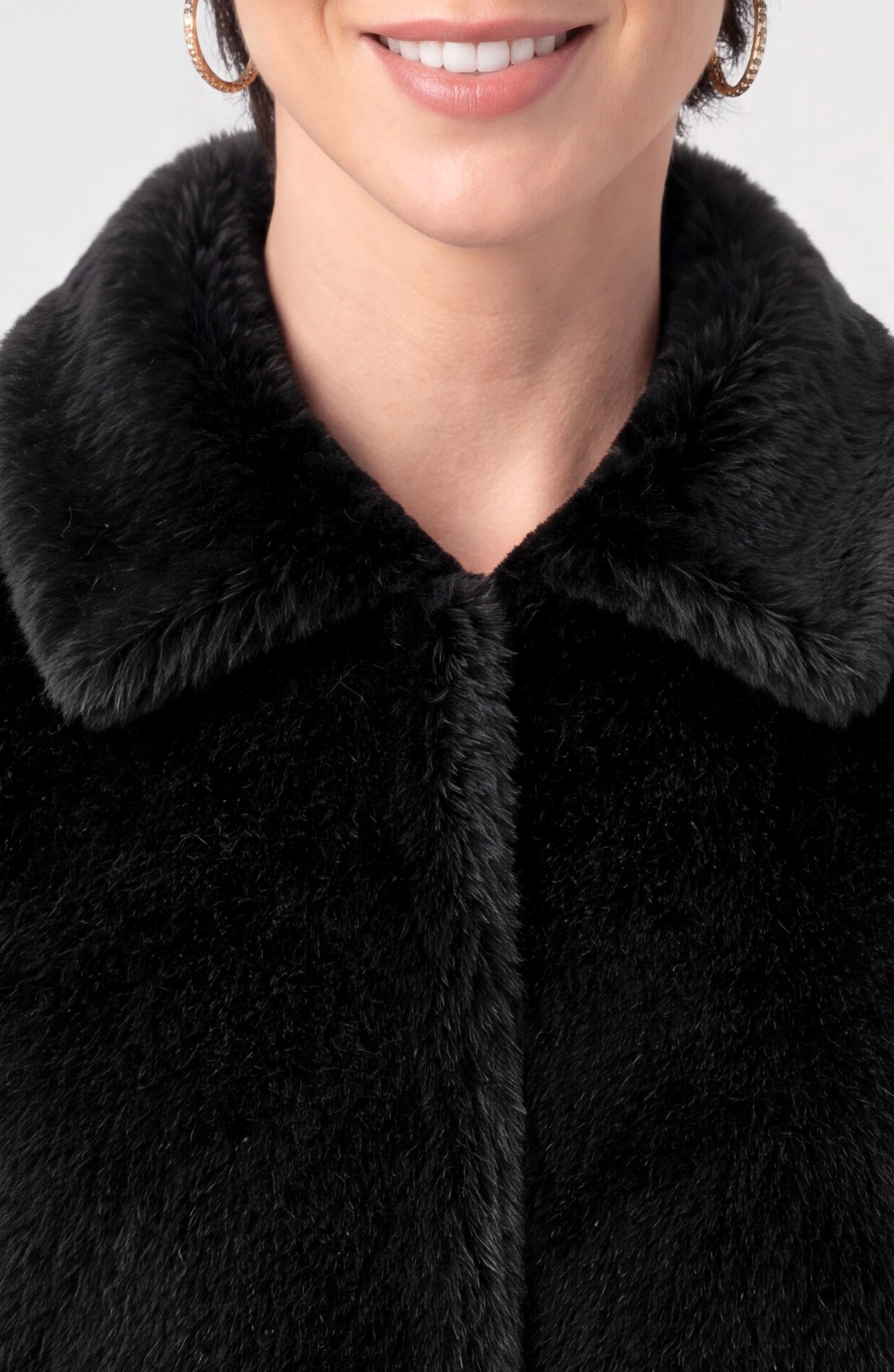 FAUX FUR JACKET | BLACK