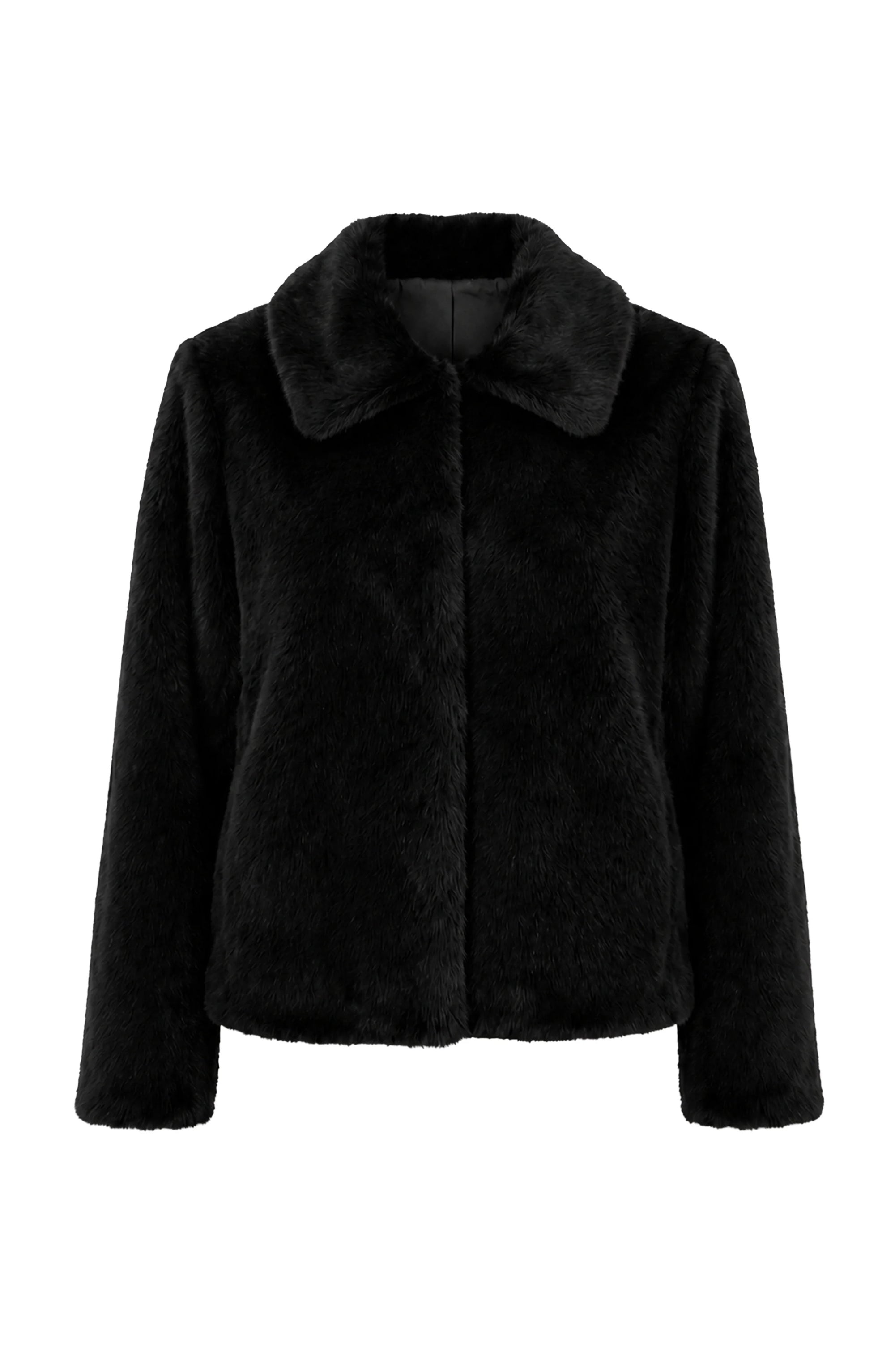 FAUX FUR JACKET | BLACK