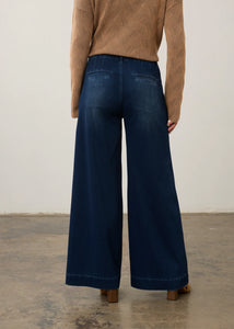 PULL-ON DENIM | WIDE LEG: DARK WASH-Denim-FRENCH DRESSING JEANS-Coriander