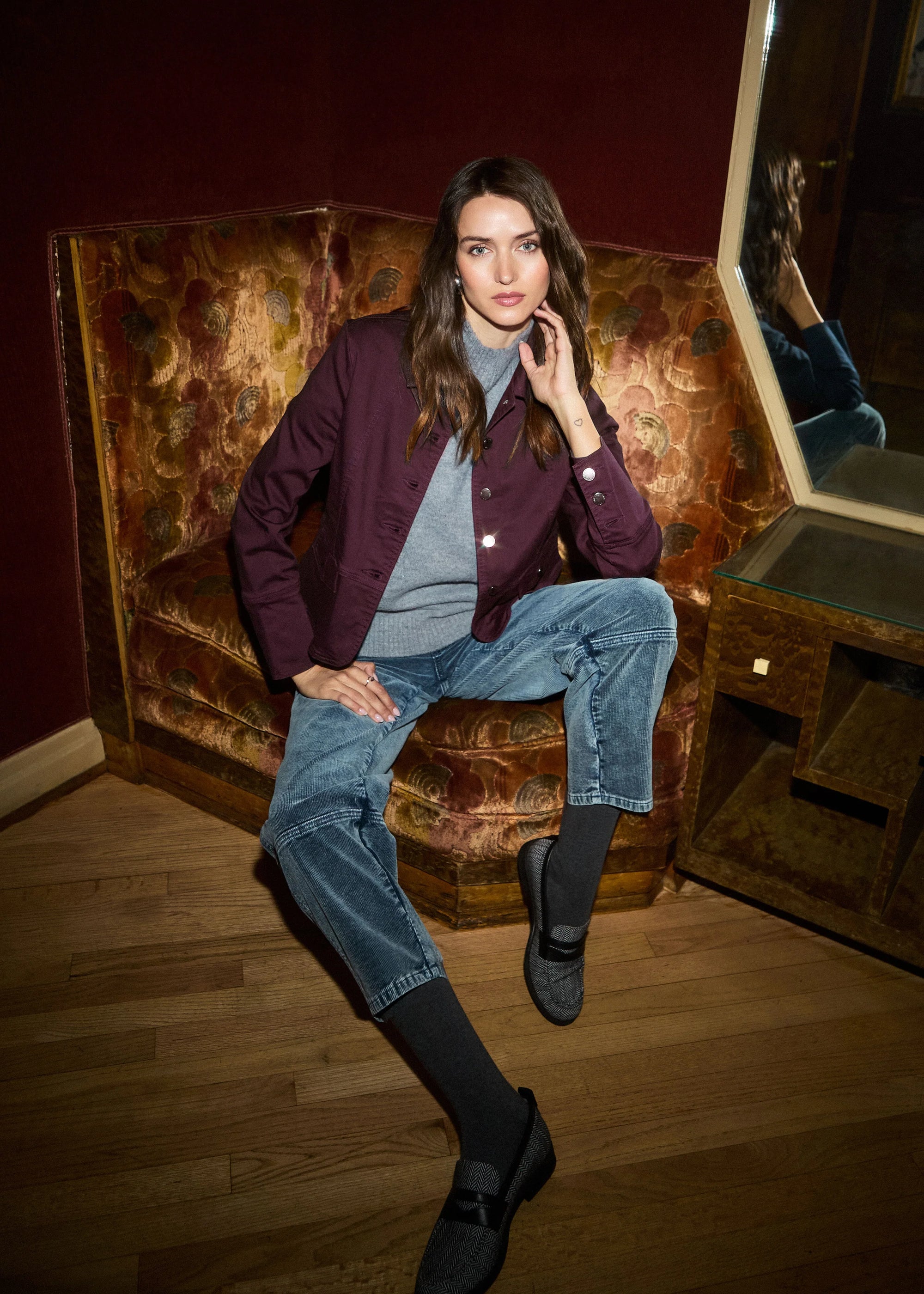 CORDUROY JEANS | BARREL ANKLE-Bottoms-FRENCH DRESSING JEANS-4-INDIGO SNOW-Coriander