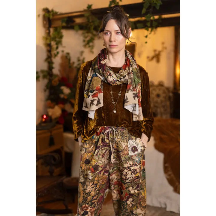 BOHEMIAN SCARF | GOLDEN HOUR FLORAL-Scarves & Wraps-MARKET OF STARS-Coriander