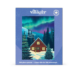 500 PIECE PUZZLE | NORTHERN CABIN-Puzzles and Such-VILLAGER PUZZLES-Coriander