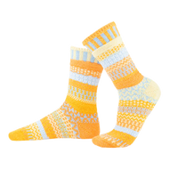 ADULT CREW MISMATCHED SOCKS | CLEMENTINE-Socks & Footwear-SOLMATE-SMALL-CLEMENTINE-Coriander