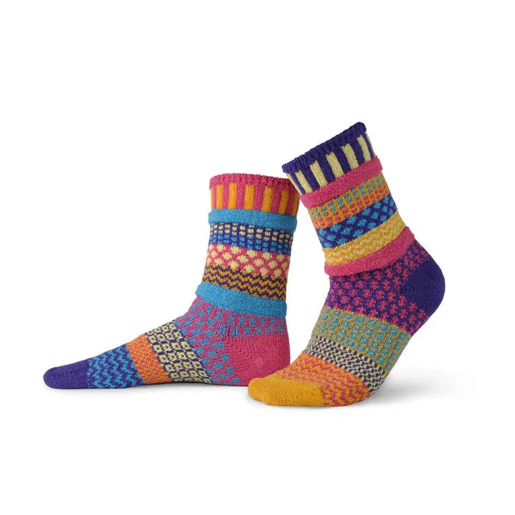 ADULT CREW MISMATCHED SOCKS | SUNNY-Socks & Footwear-SOLMATE-SMALL-SUNNY-Coriander