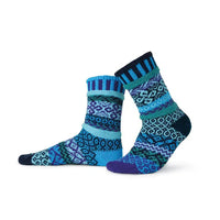 ADULT CREW MISMATCHED SOCKS | WATER-Socks & Footwear-SOLMATE-SMALL-WATER-Coriander