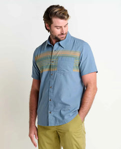 AIRSCAPE SS SHIRT-Men's Shirt-TOAD&CO-SMALL-NORTH SHORE STRIPE-Coriander