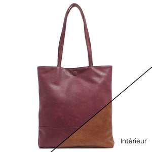 AMIA 2 in 1 REVERSIBLE TOTE-Bags & Wallets-S-Q-PLUM-BROWN-Coriander
