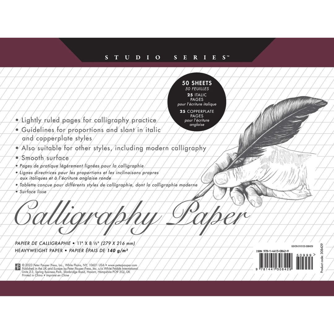 ART PAPER | CALLIGRAPHY PAPER-Books & Stationery-PETER PAUPER PRESS-Coriander