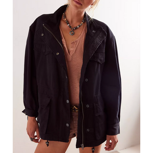 ARYA UTILITY JACKET-Jackets & Sweaters-FREE PEOPLE-SMALL-Black-Coriander