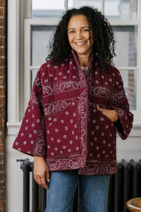 CARDIGAN JACKET | AMELIA BANDANA-Jackets & Sweaters-SHANNON PASSERO-ONE-WINE-Coriander