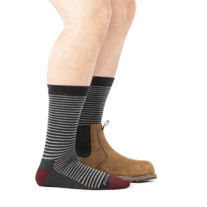 AUG 6134 MEN'S MICROSTRIPE CREW LIGHTWEIGHT-Uncategorised-DARN TOUGH-Coriander