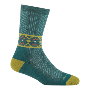AUG 6141 NORDIC TWIST CREW LIGHTWEIGHT WITH CUSHION-Uncategorised-DARN TOUGH-Coriander