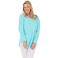 AVALIN V-NECK RIBBED SWEATER-Jackets & Sweaters-AVALIN-ONE-AQUA-Coriander