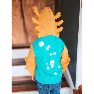 AXOLOTL HOODIE-Kids-DOODLE PANTS-Coriander