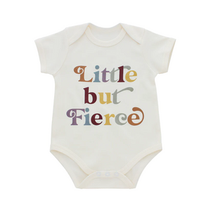 BABY ONESIE - LITTLE BUT FIERCE-Onesie-EMERSON AND FRIENDS-0-3 MONTHS-Coriander