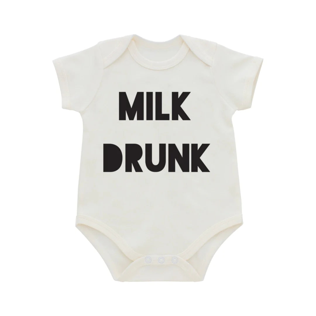 BABY ONESIE - MILK DRUNK-Onesie-EMERSON AND FRIENDS-0-3 MONTHS-Coriander