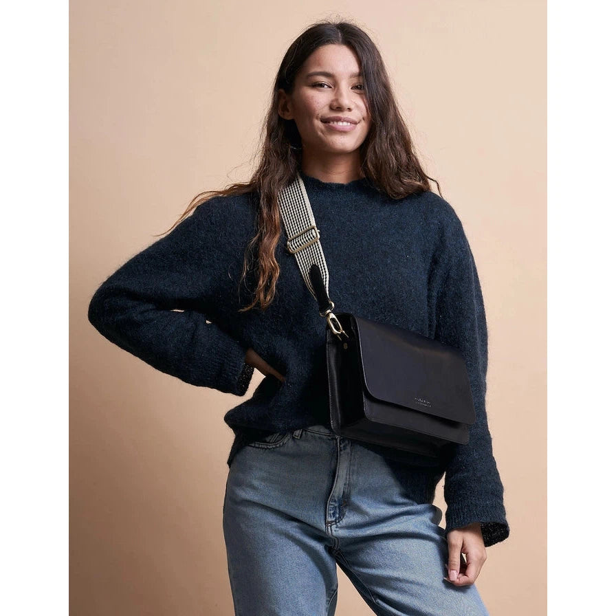 BAGS | AUDREY: BLACK CLASSIC LEATHER-Bags & Wallets-OH MY BAG-Coriander