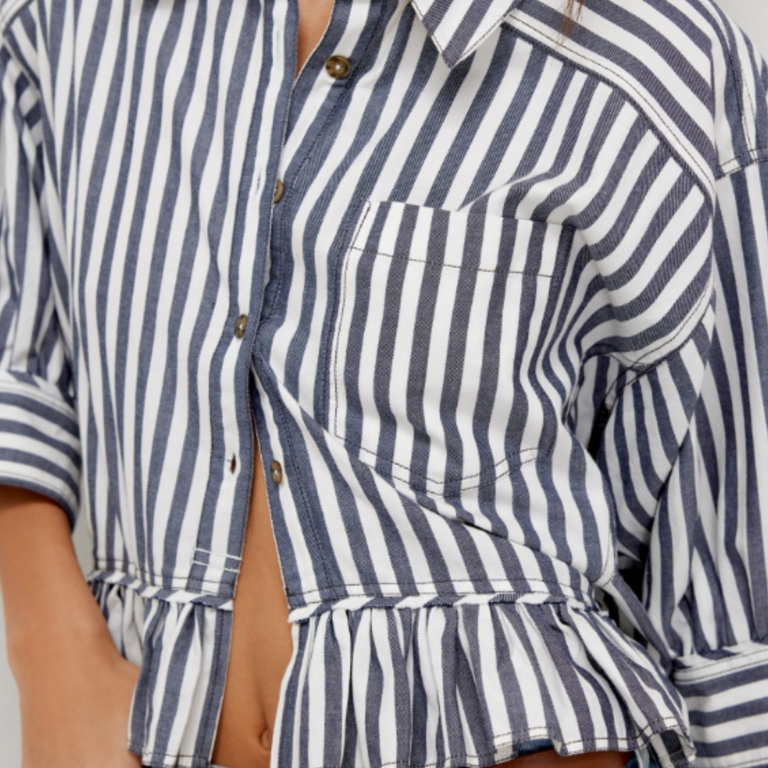BAILEY STRIPE SHIRT-Top-FREE PEOPLE-Coriander