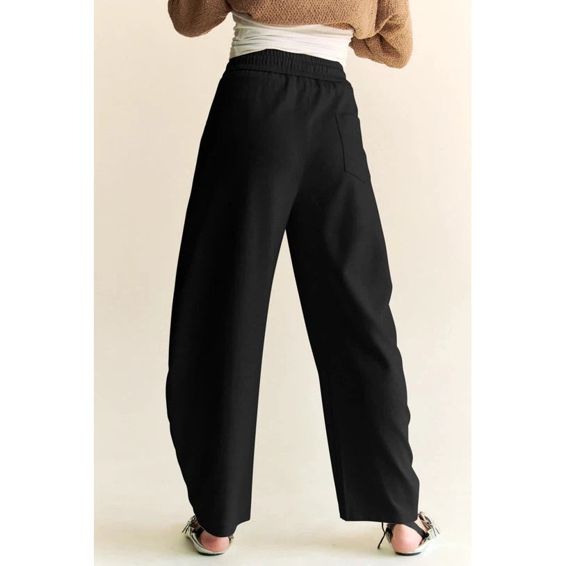 BARREL PANTS-Bottoms-DAVI & DANI-SMALL-Black-Coriander