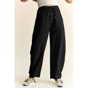 BARREL PANTS-Bottoms-DAVI & DANI-SMALL-Black-Coriander