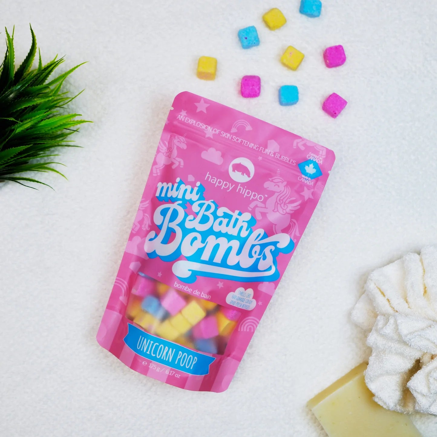 BATH BOMBS | MINI-Self Care-HAPPY HIPPO-UNICORN POOP-Coriander