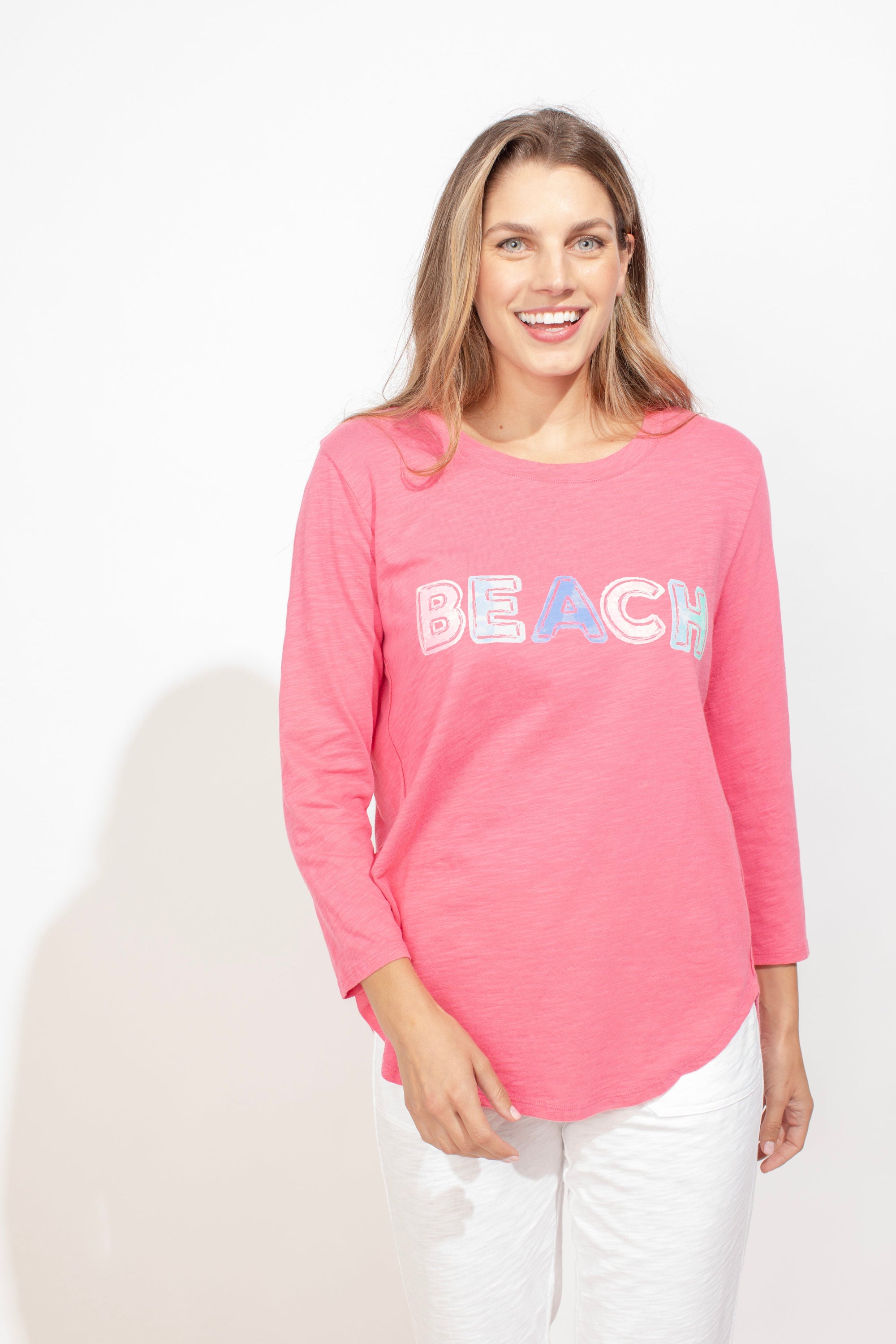 BEACH HI LO TEE-Tops-ESCAPE-SMALL-WATER-Coriander