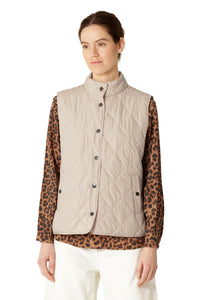 QUILTED VEST | SHORT-Jackets & Sweaters-ILSE JACOBSEN-Coriander