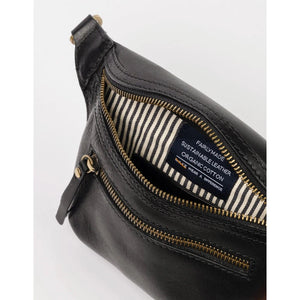 BECK'S BUM BAG | BLACK STROMBOLI LEATHER-Bags & Wallets-OH MY BAG-Coriander