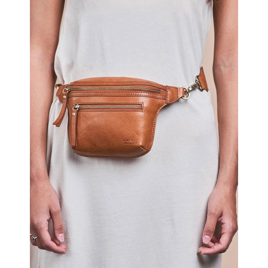 BECK'S BUM BAG | COGNAC STROMBOLI LEATHER-Bags & Wallets-OH MY BAG-Coriander