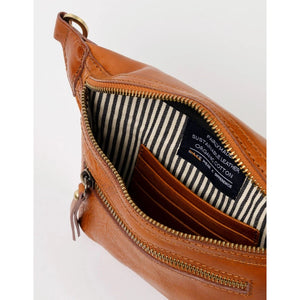 BECK'S BUM BAG | COGNAC STROMBOLI LEATHER-Bags & Wallets-OH MY BAG-Coriander
