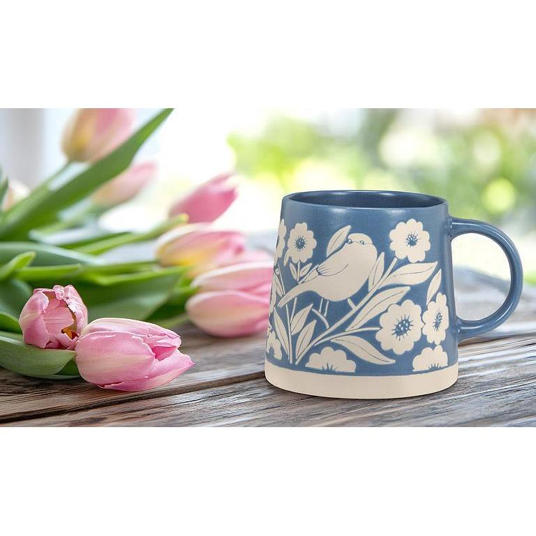 BEDFORD 14OZ MUG | LEAVES AND BIRDS-Home-ABBOTT-Coriander