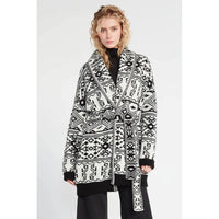 BELTED AZTEC CARDI-Jackets & Sweaters-LOOK BY M-BLACK-Coriander