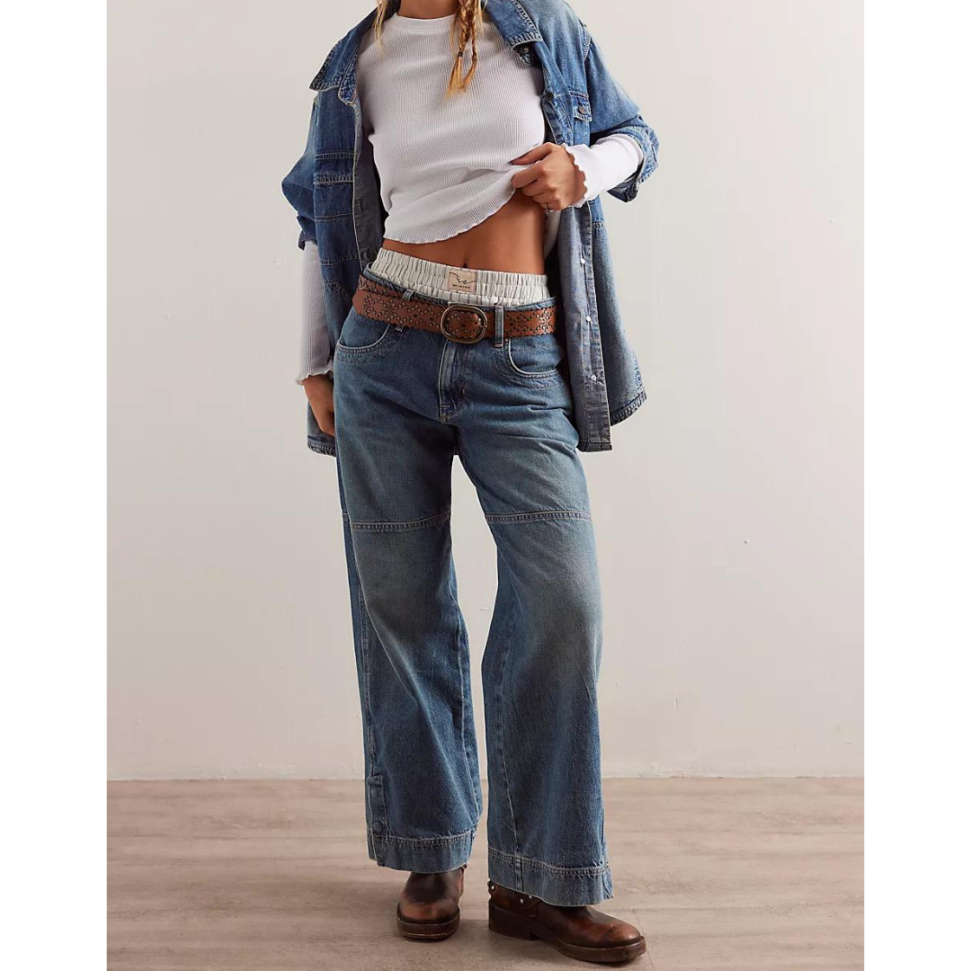 BENJI RELAXED WIDE LEG-Denim-FREE PEOPLE-Coriander