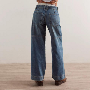 BENJI RELAXED WIDE LEG-Denim-FREE PEOPLE-Coriander