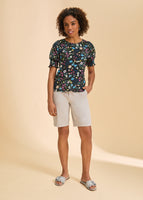 BERMUDA SHORTS | OLIVIA: GRAY-Denim-FRENCH DRESSING JEANS-Coriander