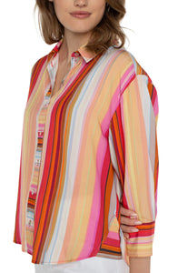 BERRY BLOSSOM STRIPE BLOUSE-Tops-LIVERPOOL-SMALL-MULTI-Coriander