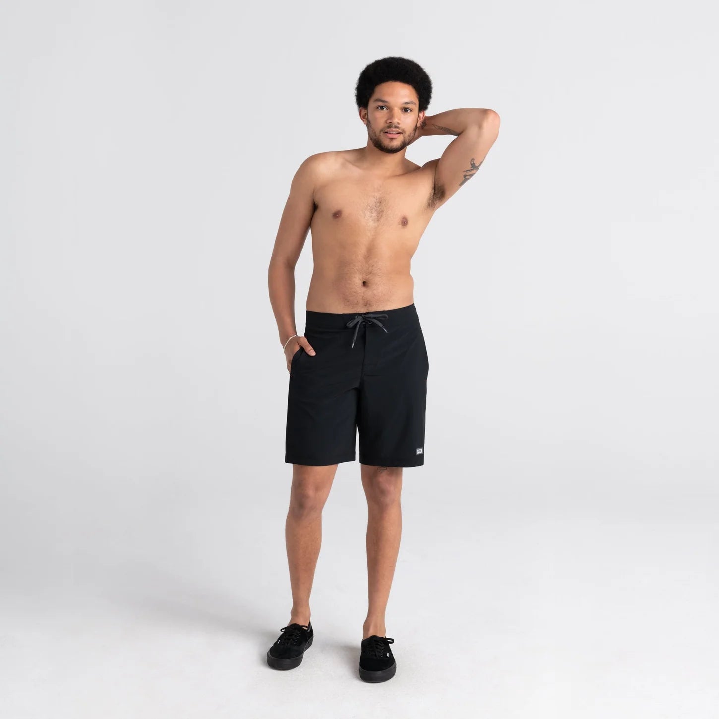 BETAWAVE 2N1 BOARDIE SHORT | BLACK 2-Pant-SAXX-Coriander