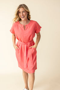 BETHANY DRESS W/BELT-Dress-HABITAT-Coriander